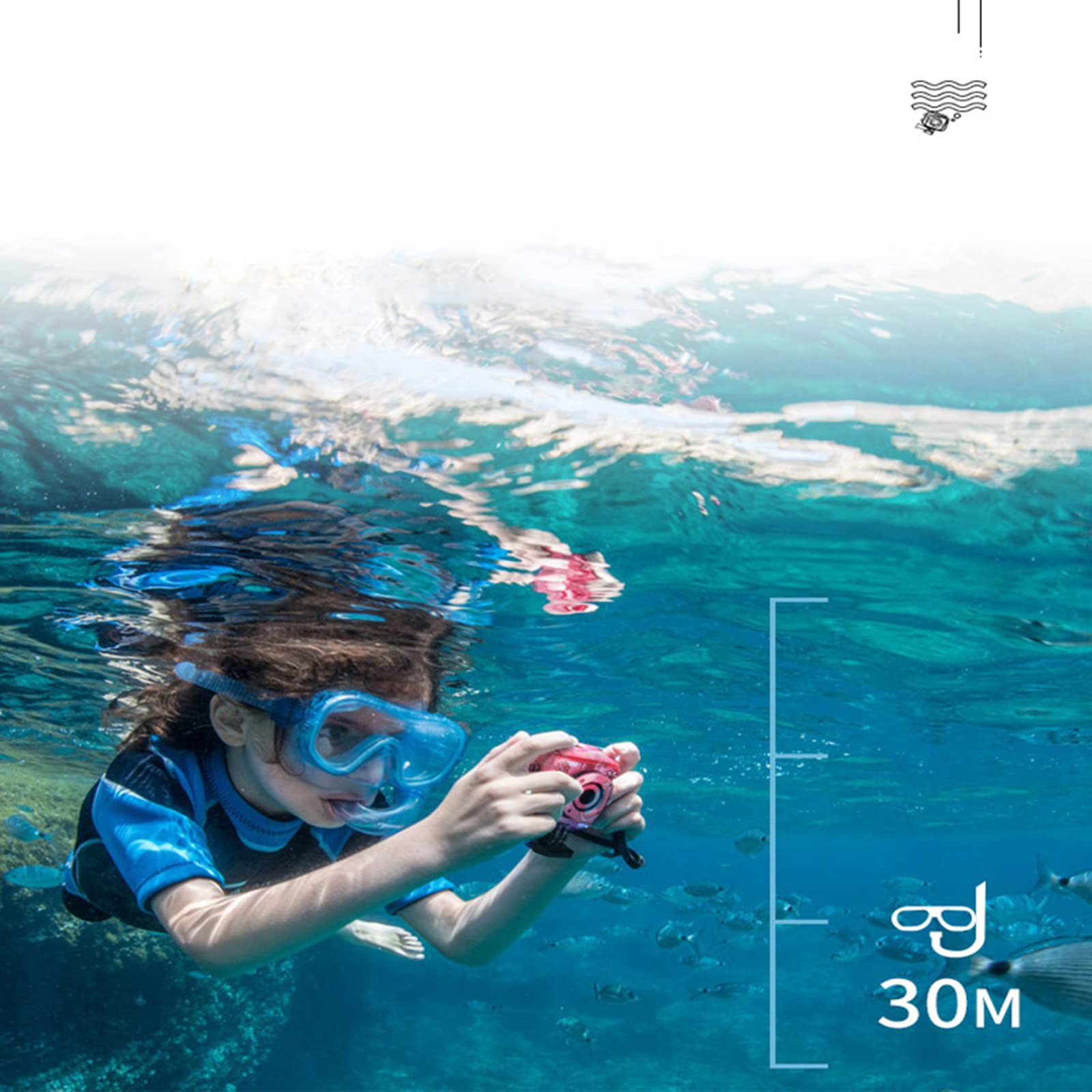 Камера Rehomy Водонепроницаемая для Активного Отдыха 1080P Цифровая для Детей с 2GB Картой Памяти, фото №5 Камера Rehomy Водонепроницаемая для Активного Отдыха 1080P Цифровая для Детей с 2GB Картой Памяти, фото №5