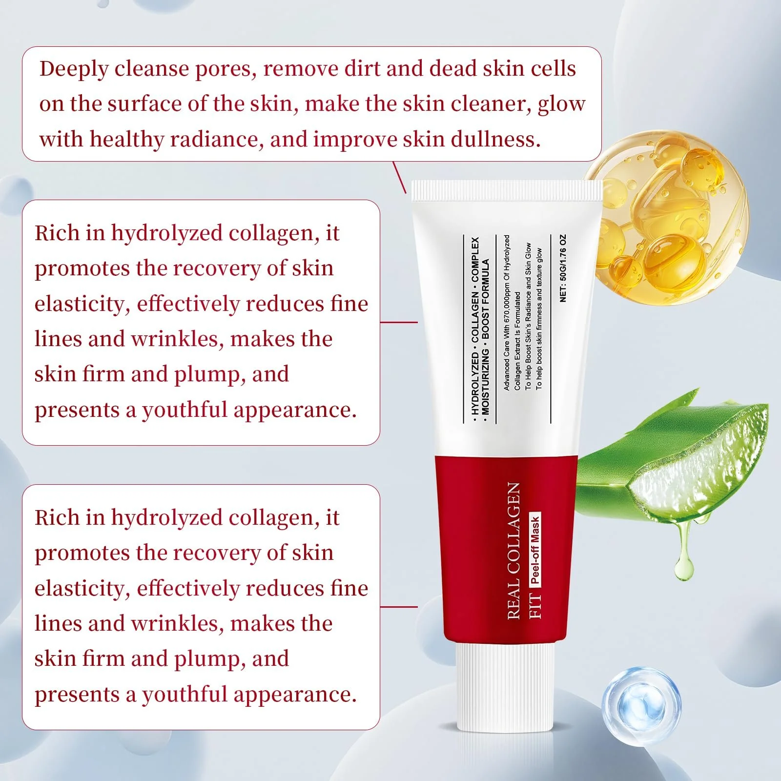 Маска для обличчя Collagen - Органічна маска з колагеном, фото №7