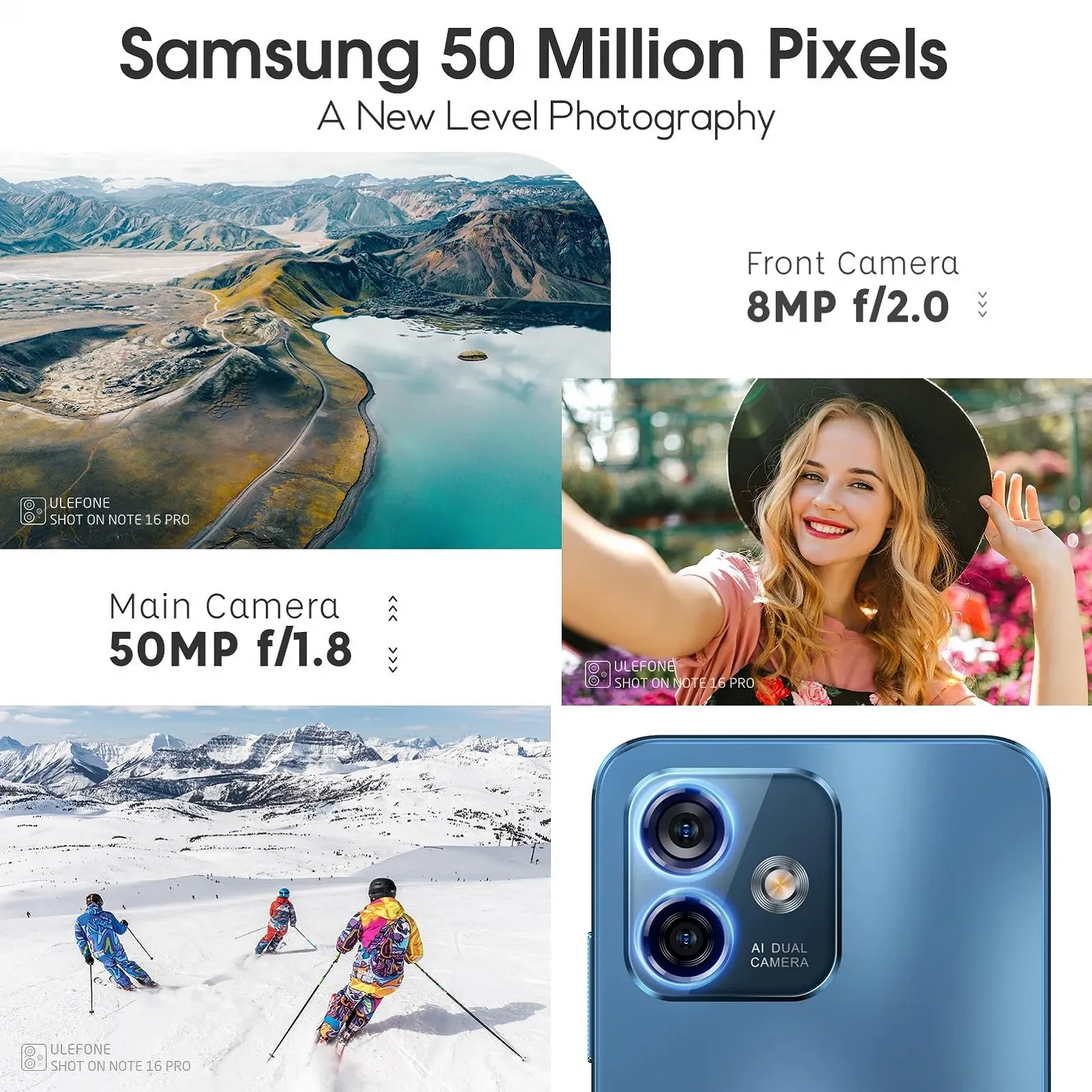 Смартфон Ulefone Note 16 Pro 16/256 ГБ Black, фото №3