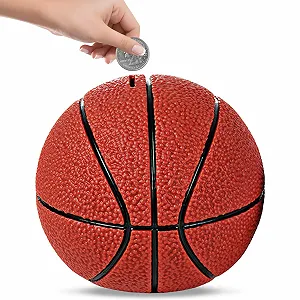 Скарбничка Баскетбольний м'яч 15 x 14 см Червона - Фото 1