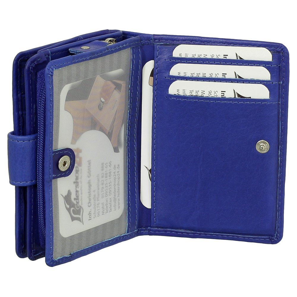 Кошелек Женский Кожаный Маленький на Молнии 8 см Разные Цвета, royal blue, Modern, фото №4