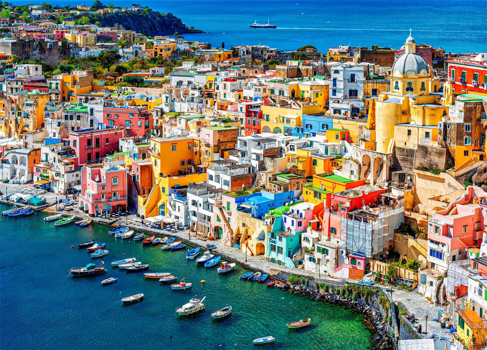 Пазли HUADADA Island Procida 1000 елементів, фото №1 Пазли HUADADA Island Procida 1000 елементів, фото №1