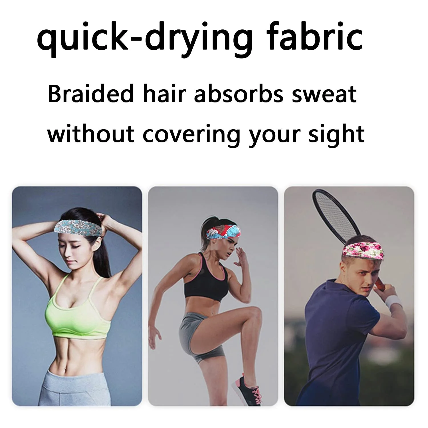 Набір пов'язок на голову для жінок, 6 шт. Спортивна, фото №4