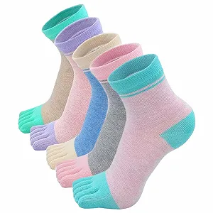 Носки с пятью пальцами flintronic Хлопок Женские для спорта, бега, отдыха - Фото 1