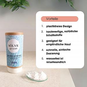 Шампунь та гель для душу у вигляді пудри go-wash для рук, тіла та волосся аромат лаванди без пластику synthetic.ua - Фото 1