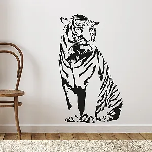 Наклейка на стіну GRAZDesign Africa Sitting Tiger 68 x 40 см 070 Чорна - Фото 1
