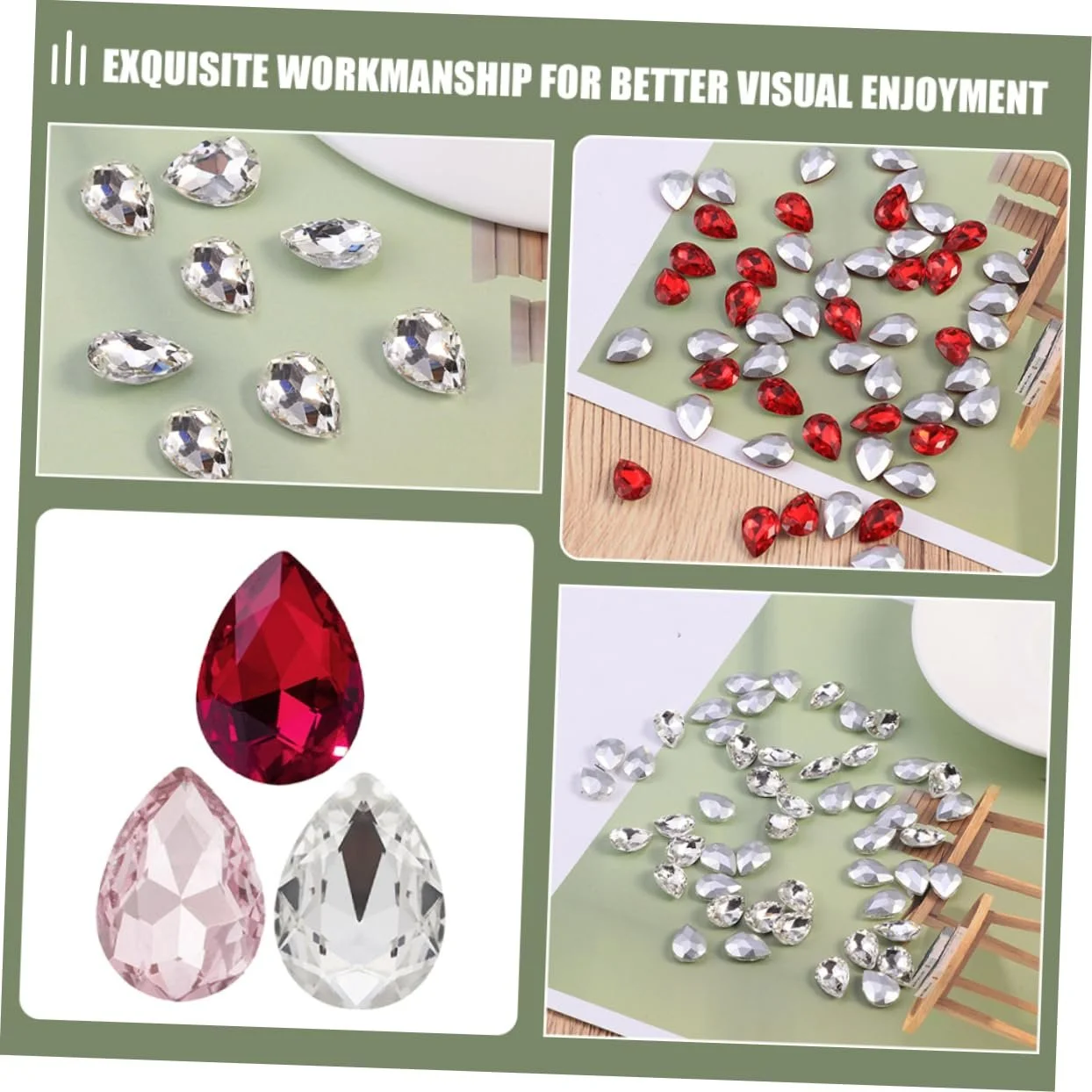 Стрази STOBOK, 150 шт, кристалічні діаманти, наклейки, коштовності, скляні свердла, матеріали для ручної роботи, фото №9