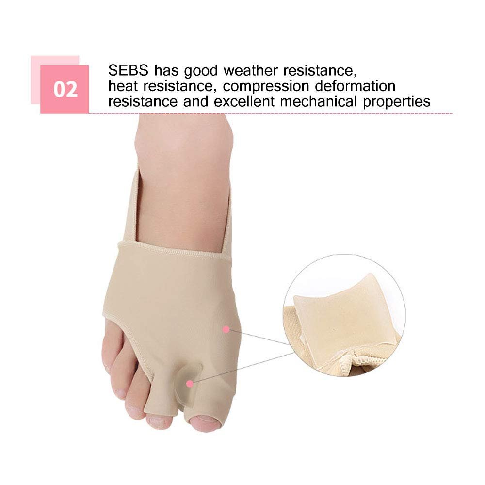 Корректор большого пальца стопы для трех пальцев Hallux Valgus, дневные и ночные, фото №3