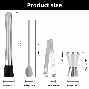 Мадлер для коктейлів XCRPRT з нержавіючої сталі з коктейльною ложкою synthetic.ua - Фото 1