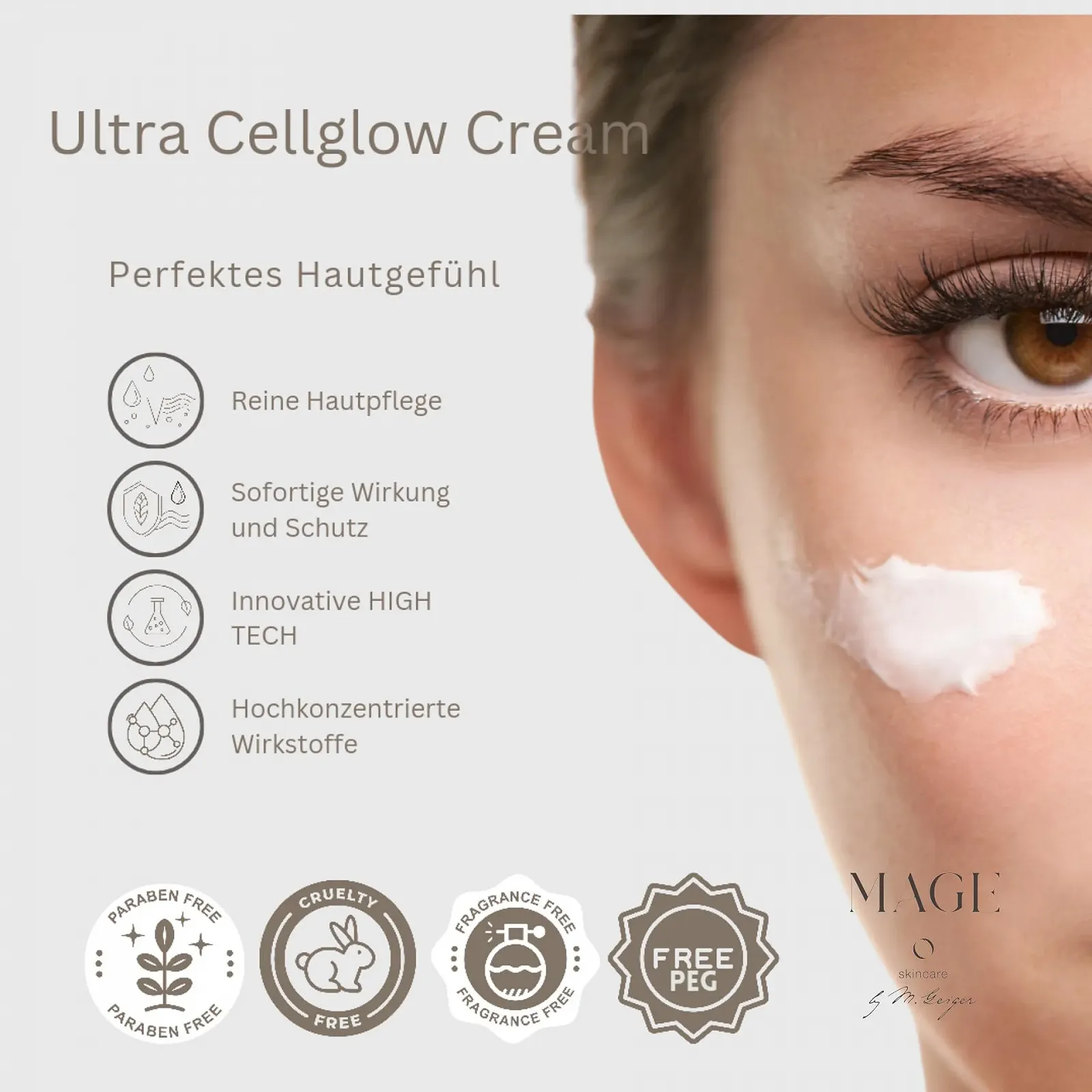 Крем для обличчя MAGE Ultra Cellglow антивіковий ліфтинг з органічним BTX веганський, фото №5 Крем для обличчя MAGE Ultra Cellglow антивіковий ліфтинг з органічним BTX веганський, фото №5