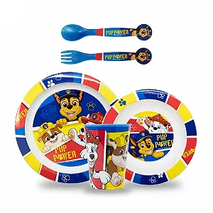 Детский набор посуды Sorrisini Paw Patrol (Тарелка, Миска, Чашка 260 мл) - Фото 1