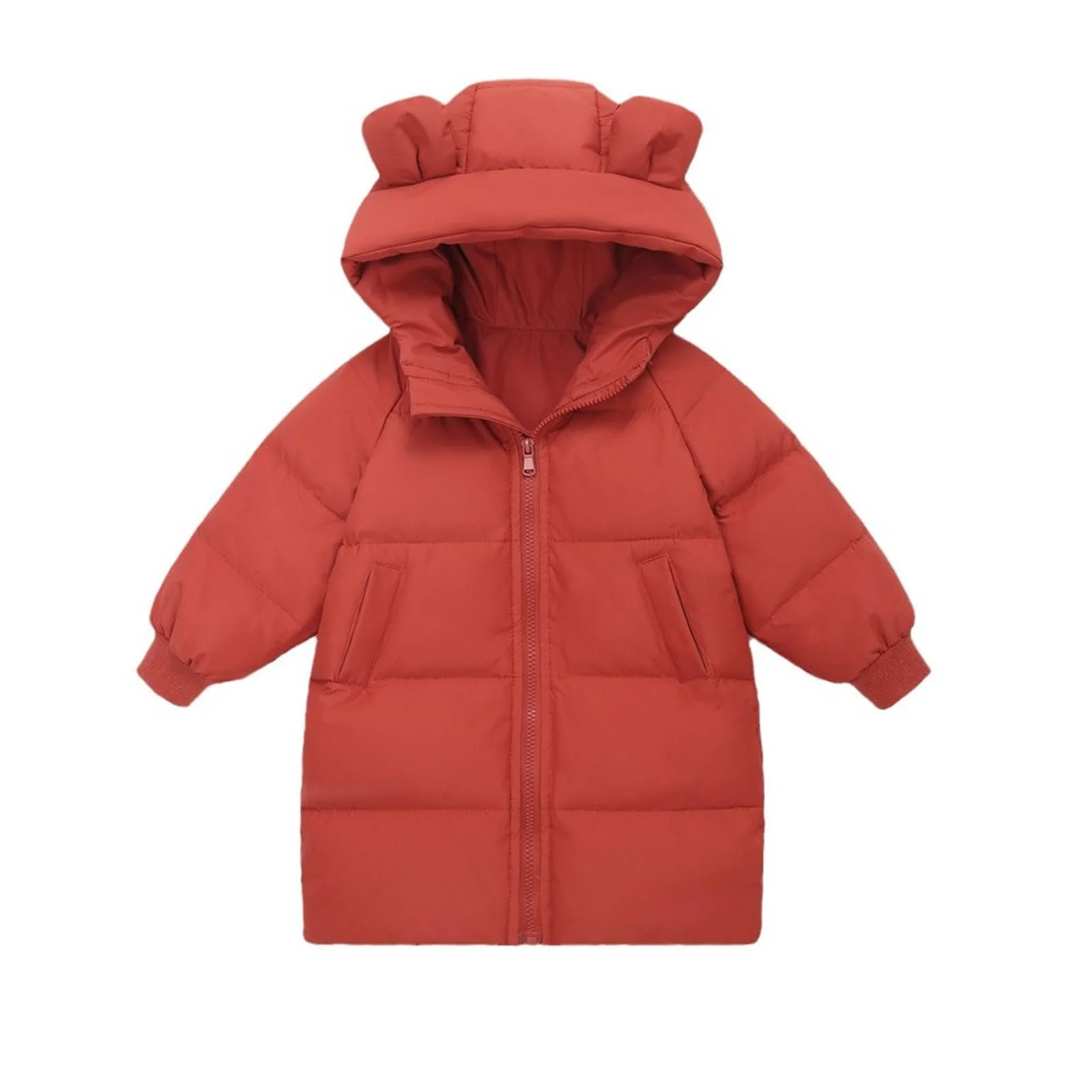 Унисекс Детское Теплое Пуховое Пальто Осенняя Зимняя Пуховая Куртка Толстая Детская Куртка Термальная Куртка Однотонное Зимнее Пальто Легкая Теплая Черная Ветрозащитная Дышащая Элегантная Подростковая Пуховая Парка, фото №1