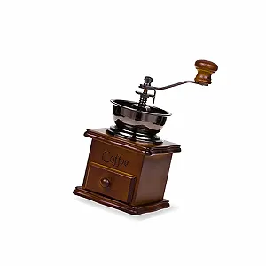 Ручная кофемолка Retro с керамическими жерновами для эспрессо. Ручное управление с нескользящим основанием - Фото 1