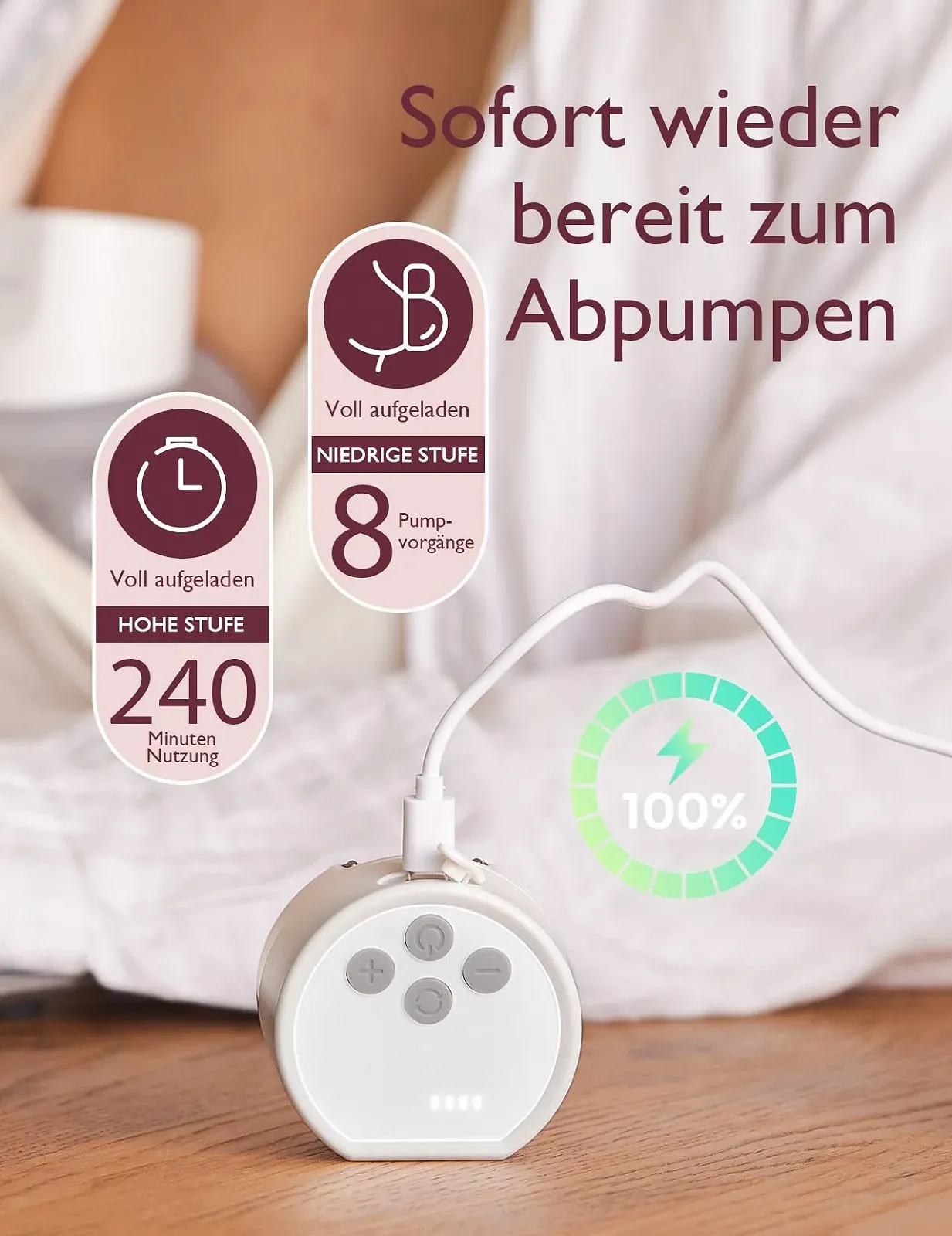 Молокоотсос Momcozy S12 Pro, электрический, 1 шт, фото №5 Молокоотсос Momcozy S12 Pro, электрический, 1 шт, фото №5