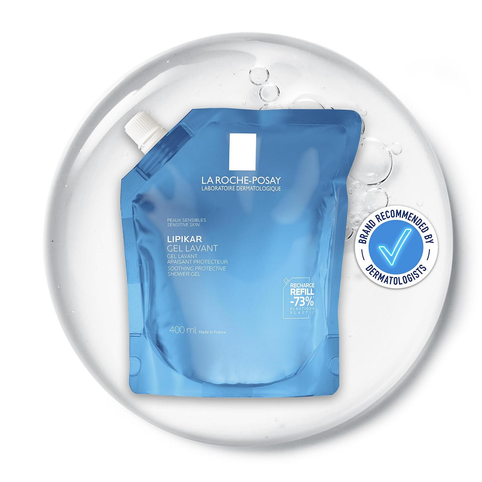 Гель для душа La Roche Posay Lipikar Gel Lavant успокаивающий для сухой и чувствительной кожи с ниацинамидом запасной блок 400 мл, фото №1