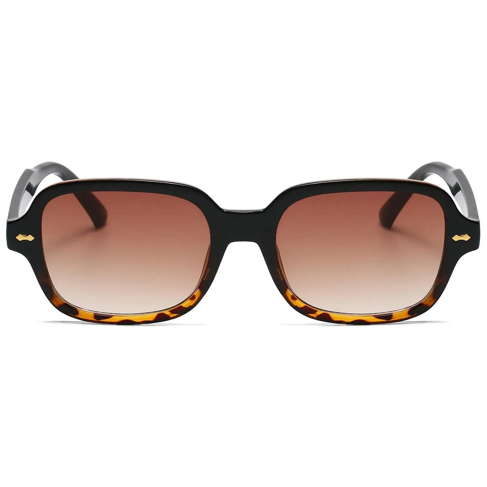 Сонцезахисні окуляри Прямокутні овальні ретро JCTAIFOO Вінтажні прямокутні Жовті з градієнтом, фото №2