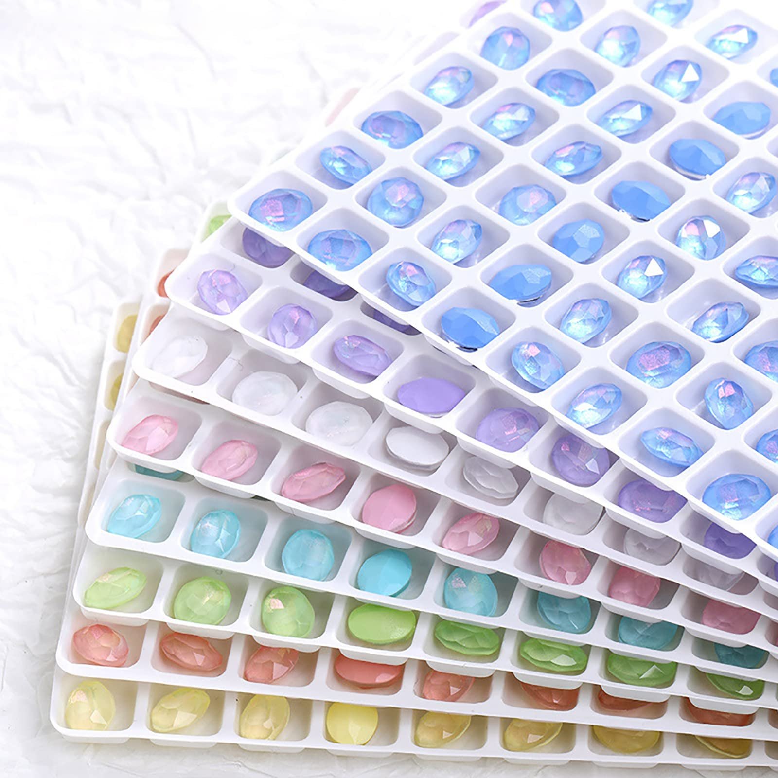 Кришталеві стрази овальні Aurora Mocha для нігтів, скло, 84 шт, фото №3