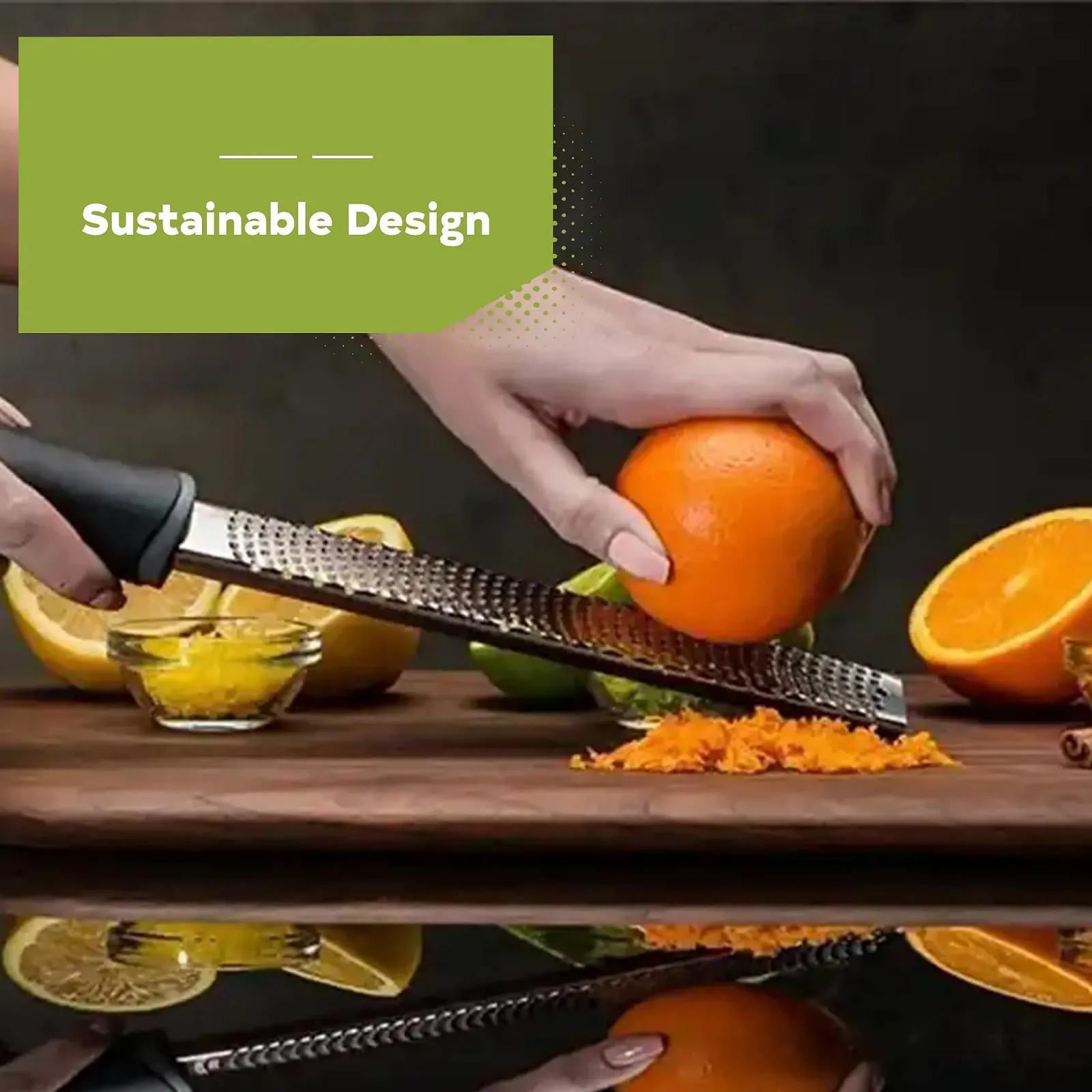 Терка для сыра Parmesan, для лимона, с длинной ручкой, Нержавеющая сталь, фото №4