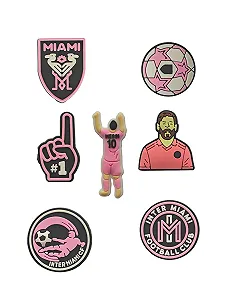 Джибитсы Месси Lionel Messi футбол football Miami Майами 7 шт аксессуары крокс украшение Dz_72_2 synthetic.ua - Фото 1