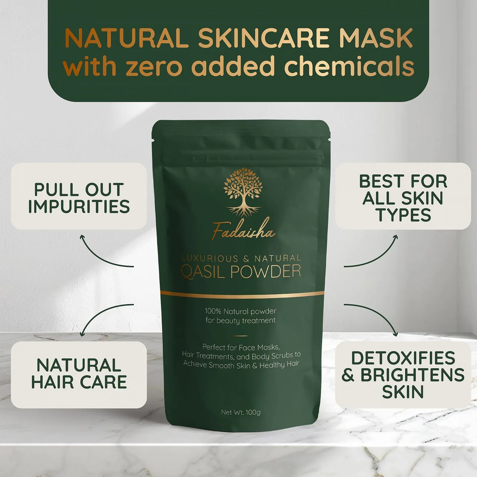 Маска порошок Fadaisha Qasil 100 г, фото №6