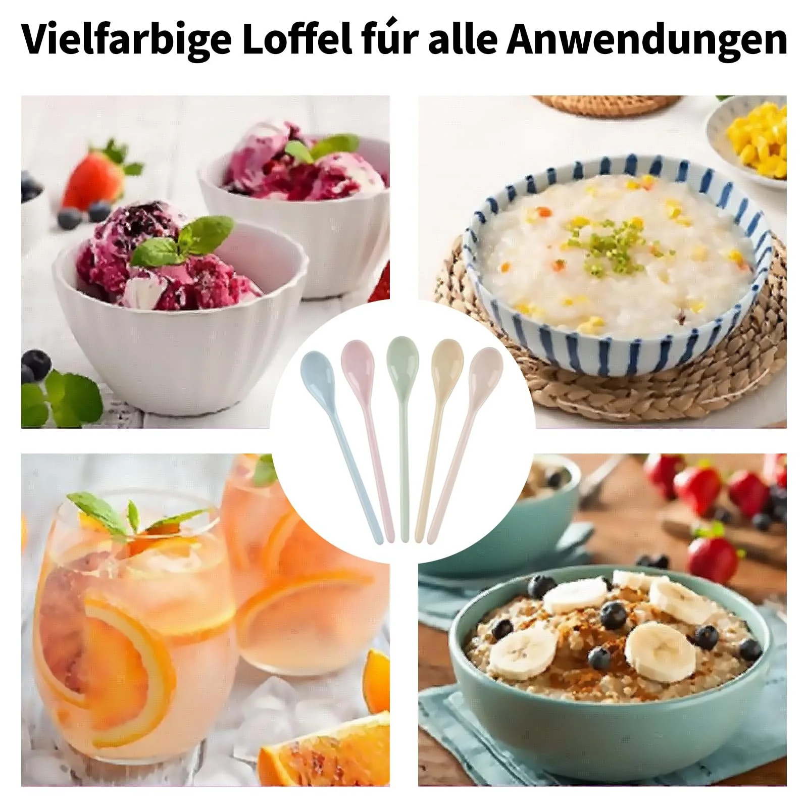 Ложка Пластикова GIONAR Набір 5 штук Різнокольорові, фото №7