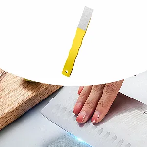 Точило для ножів з легованої сталі 220 грит 2 см х 16,2 см Жовте synthetic.ua - Фото 1