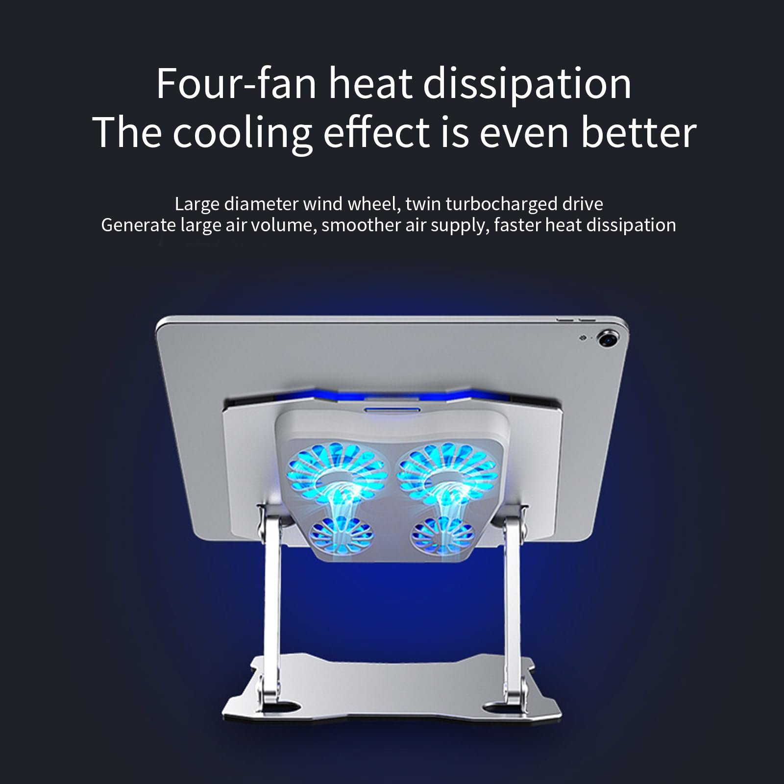 Подставка для ноутбука с охлаждающим вентилятором X16, Type-C, многофункциональная, сплав, портативная, фото №7