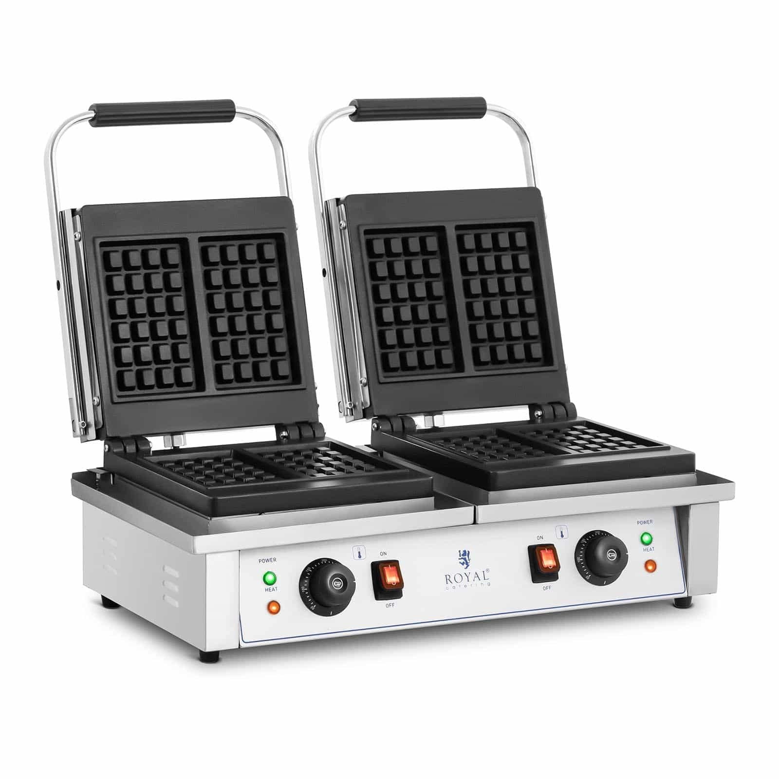 Вафельница Royal Catering Double RC-WM201, прямоугольная, 2 x 2000 Вт, для бельгийских вафель, фото №1