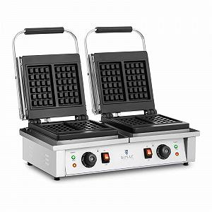 Вафельница Royal Catering Double RC-WM201, прямоугольная, 2 x 2000 Вт, для бельгийских вафель - Фото 1