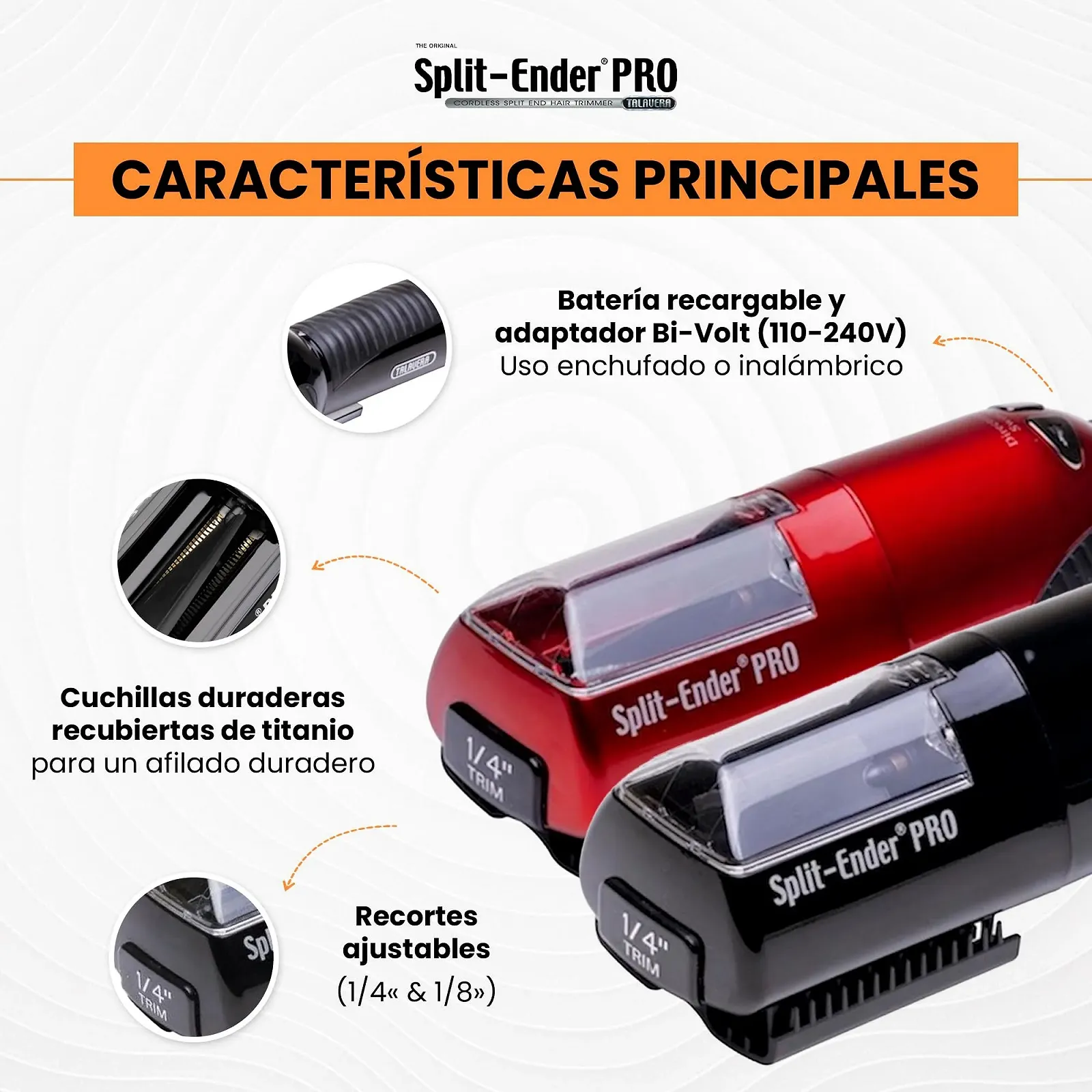 Машинка для удаления секущихся кончиков Split-Ender Pro Cordless Black EU Plug, фото №3 Машинка для удаления секущихся кончиков Split-Ender Pro Cordless Black EU Plug, фото №3