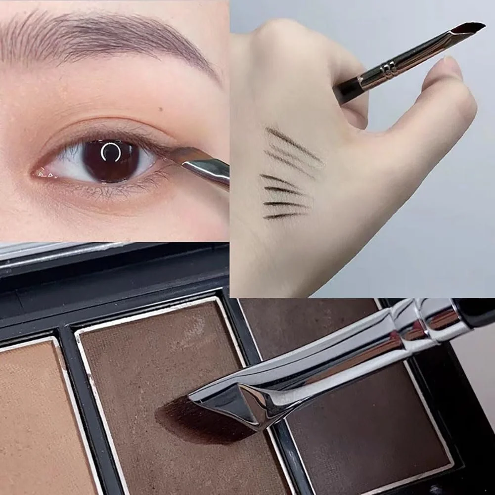 Пензлі для підводки очей FSSTUD, набір 10 штук, скошений, фото №3