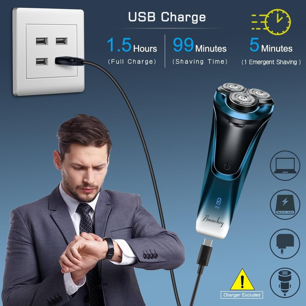 Электробритва Snapbuy 4D Floating Head 3 Replacement Heads Wet and Dry Pop-up Trimmer 99 Minutes Runtime LED Display Travel Case, фото №6 Электробритва Snapbuy 4D Floating Head 3 Replacement Heads Wet and Dry Pop-up Trimmer 99 Minutes Runtime LED Display Travel Case, фото №6