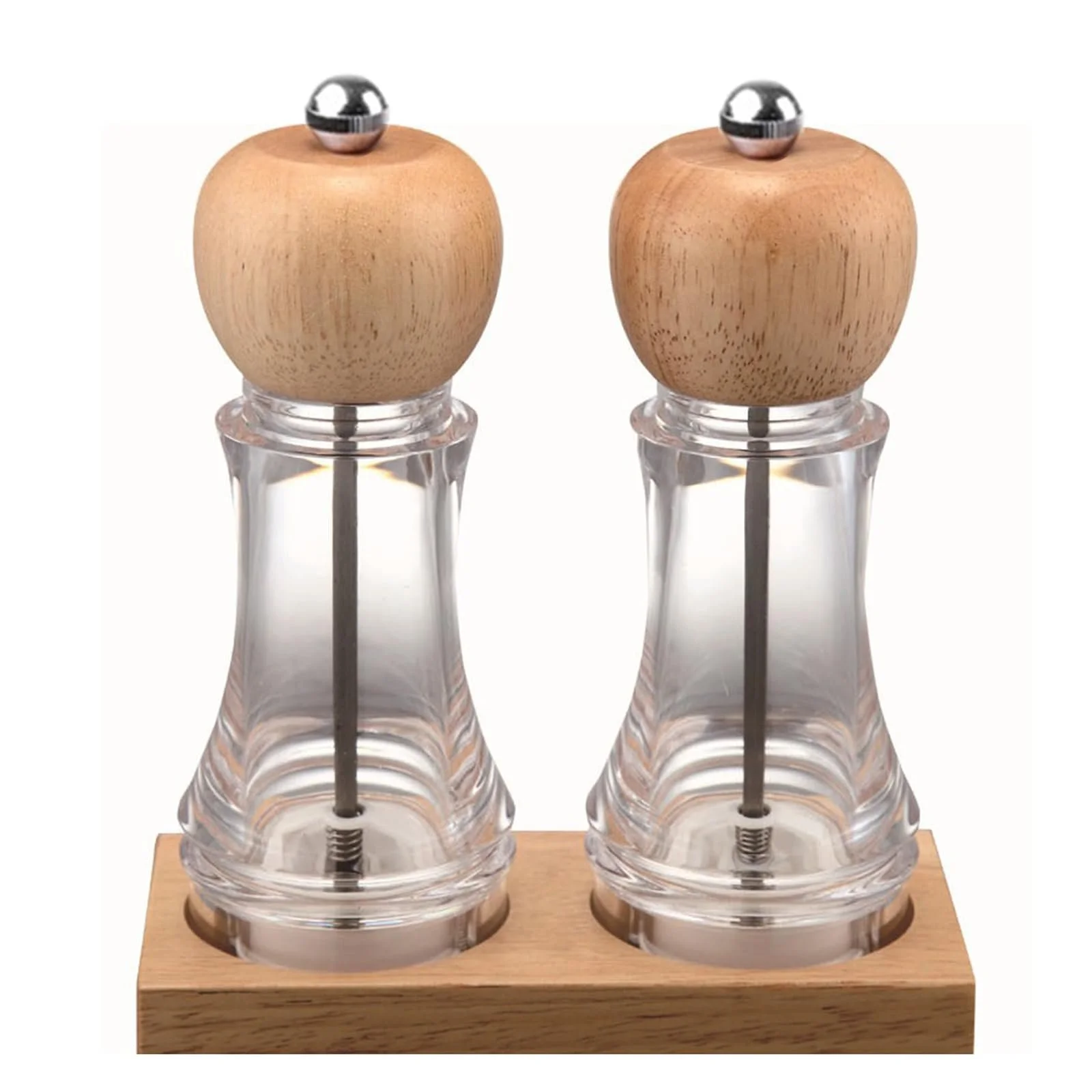 Набор деревянных мельниц для соли и перца Ручной Регулируемая зернистость, фото №1 Набор деревянных мельниц для соли и перца Ручной Регулируемая зернистость, фото №1