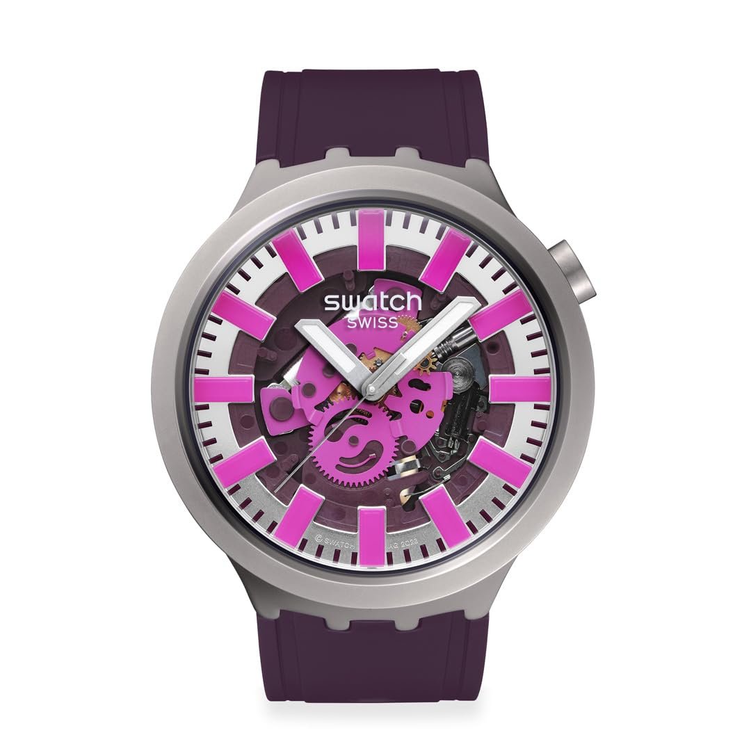 Часы Swatch Audacious Acai SB07S120 Коричневый Минималистичный, фото №1 Часы Swatch Audacious Acai SB07S120 Коричневый Минималистичный, фото №1