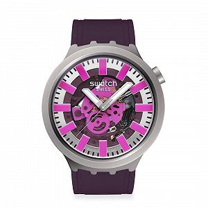 Часы Swatch Audacious Acai SB07S120 Коричневый Минималистичный - Фото 1