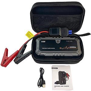 Автомобільний портативний пуско-зарядний пристрій (бустер) Jump Starter Wondertech WTST001 U28, 2000А, павербанк 20000 мАг synthetic.ua - Фото 1