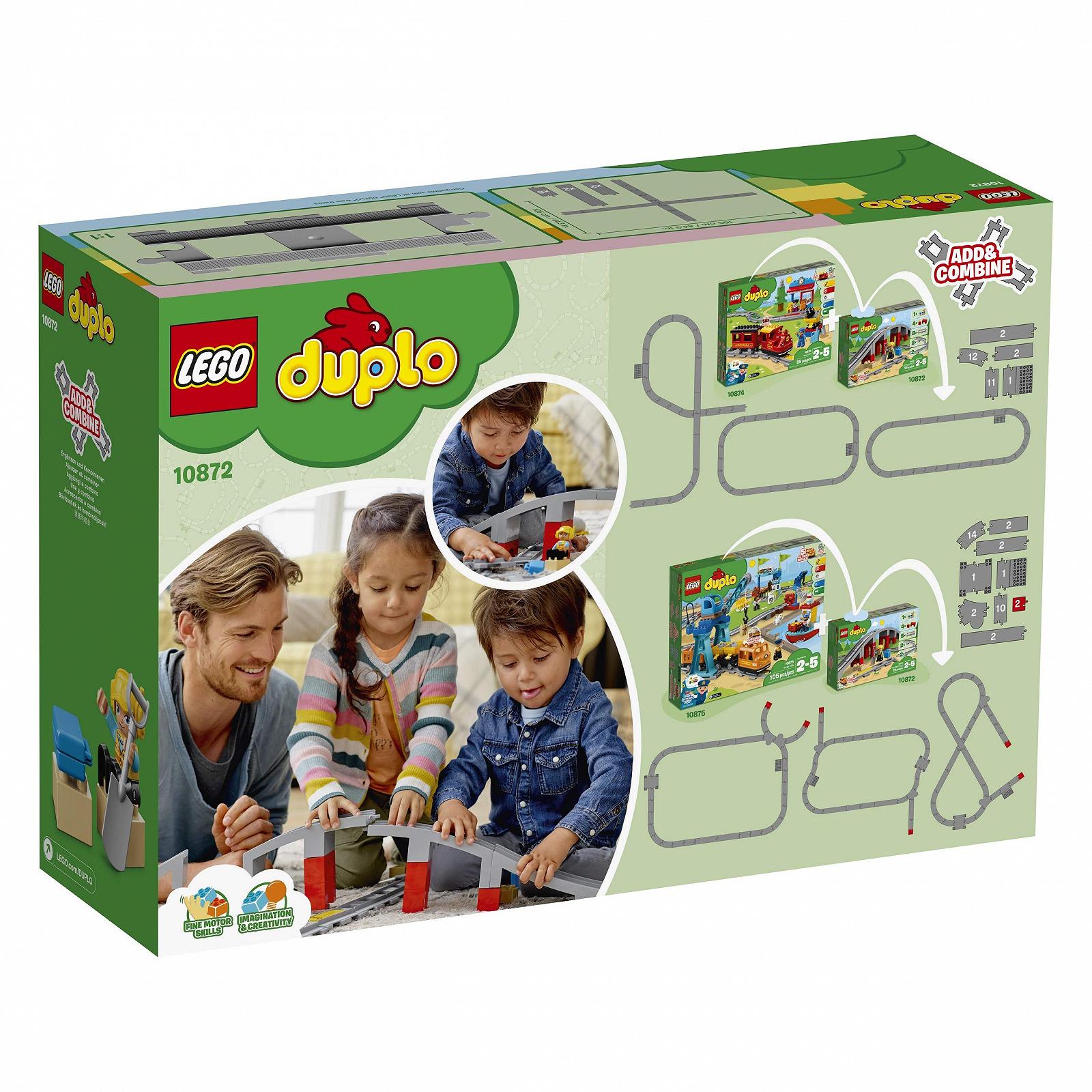 Lego Duplo 2er Set 10872 Залізничний міст та колії + 10882 Залізничні колії, фото №4