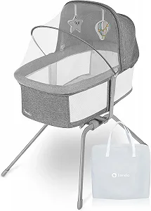 Детская кроватка LIONELO Malin 3-в-1 с функцией качания Серый - Фото 1