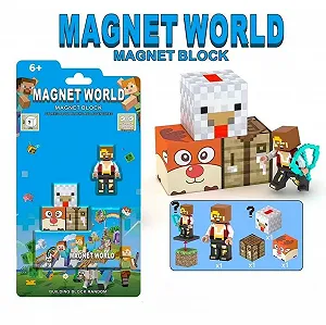 Магнитный конструктор Minecraft, строительные блоки - Фото 1