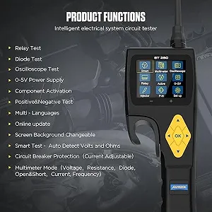 Тестер-осциллограф AUTOOL BT280 Черный synthetic.ua - Фото 1