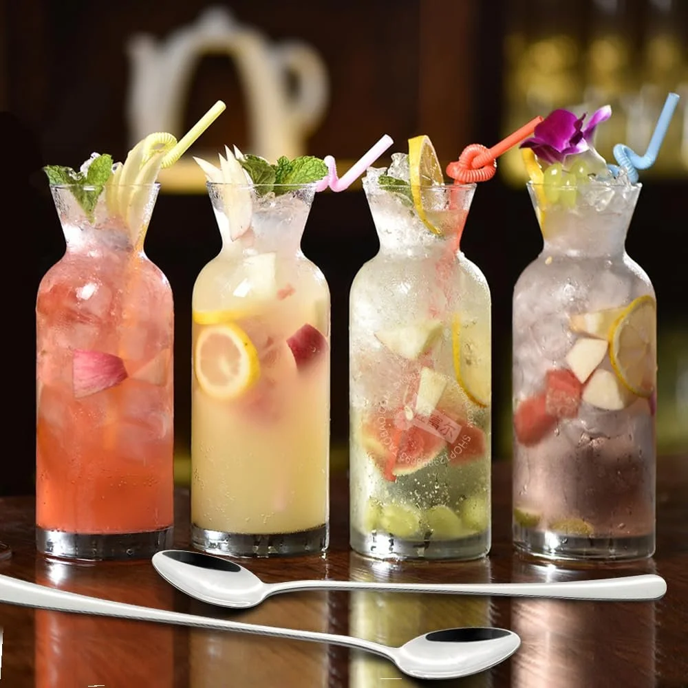 Ложки з нержавіючої сталі homEdge з довгою ручкою, 21 см, для змішування коктейлів, фото №3