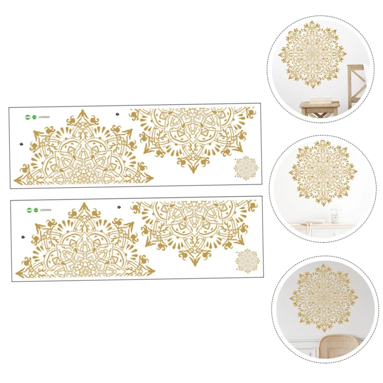 Наклейки на стіну Golden Mandala 2 шт. ПВХ Золотисті, фото №8 Наклейки на стіну Golden Mandala 2 шт. ПВХ Золотисті, фото №8