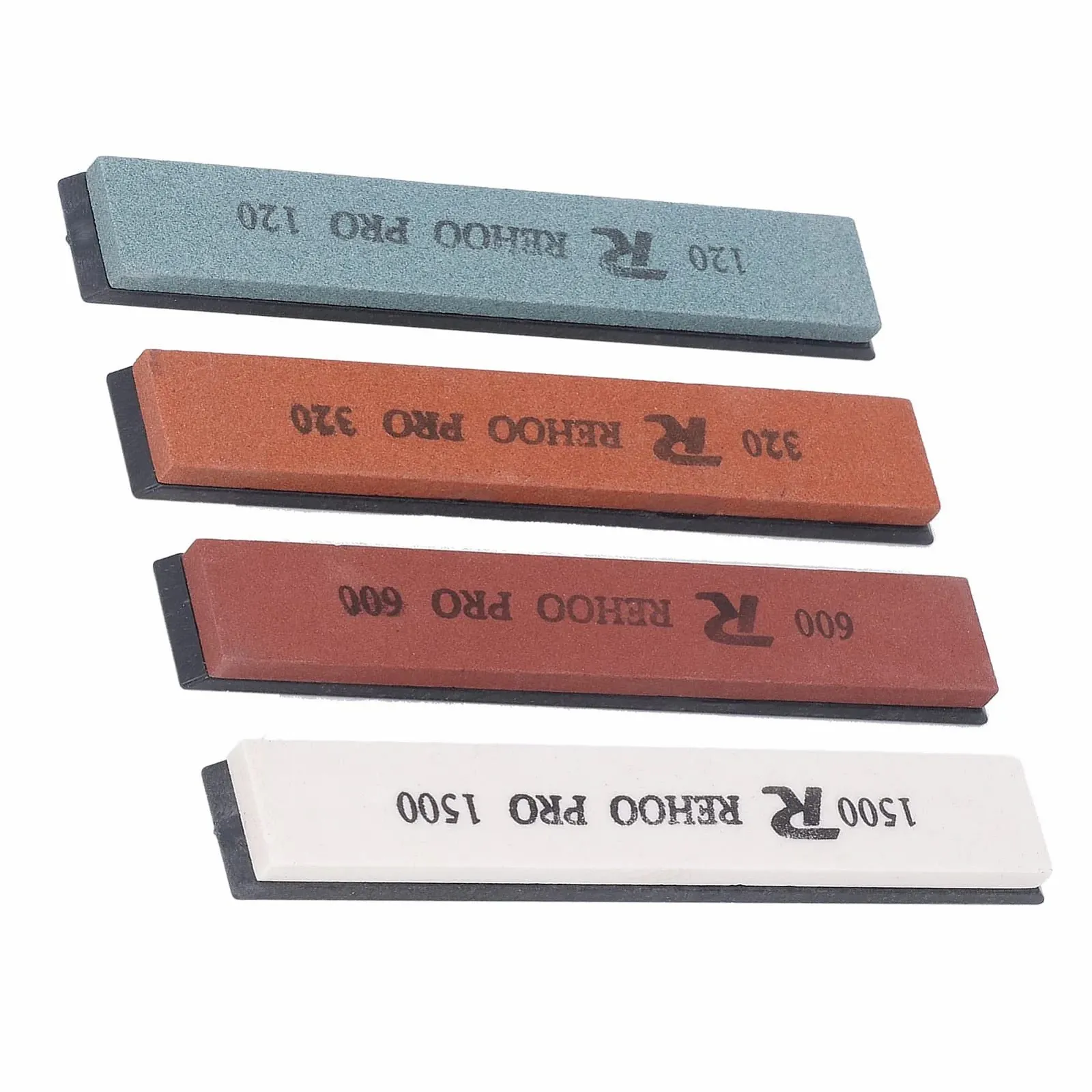 Набір точильних каменів для ножів водні камені 4 штуки з фіксованим кутом 120 320 600 1500 Grit білий, фото №8