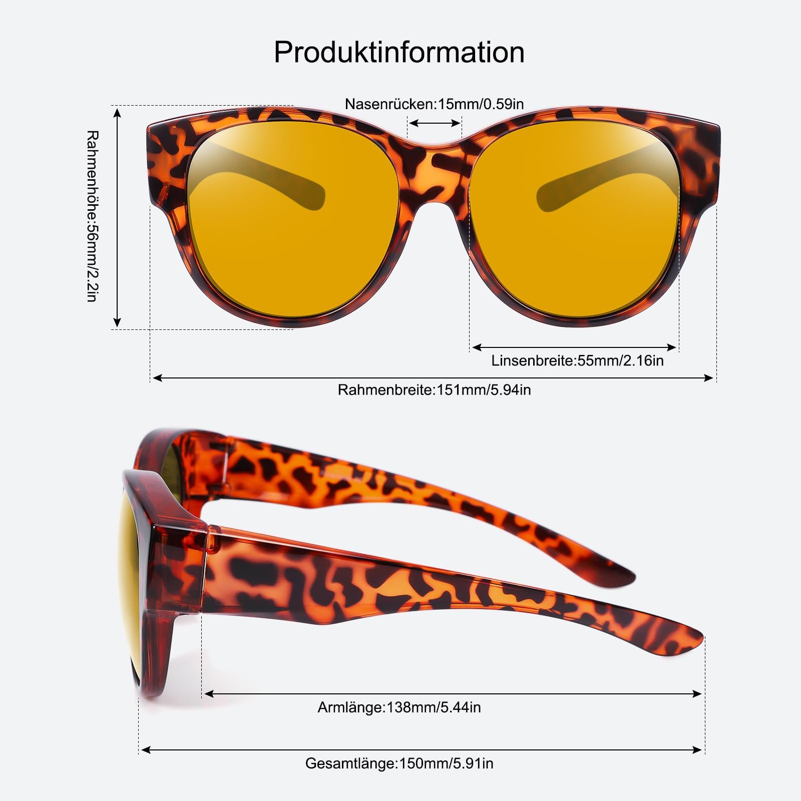 Поляризовані сонцезахисні окуляри для носіння поверх окулярів TINHAO, фото №5 Поляризовані сонцезахисні окуляри для носіння поверх окулярів TINHAO, фото №5