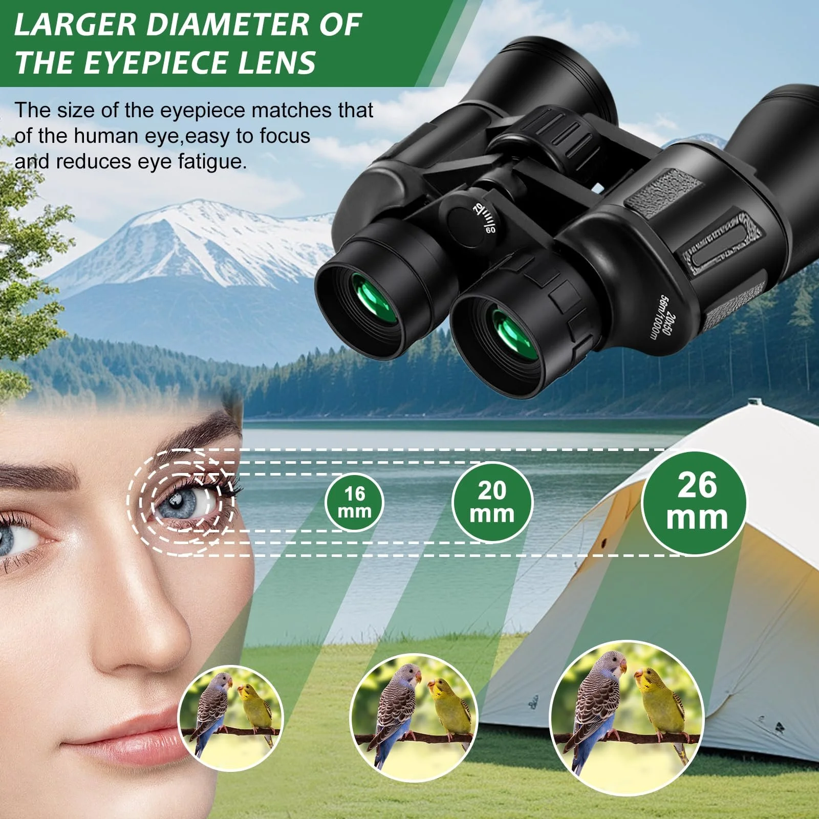 Бінокль HD 20 x 50 Waterproof з адаптером для смартфона, фото №5