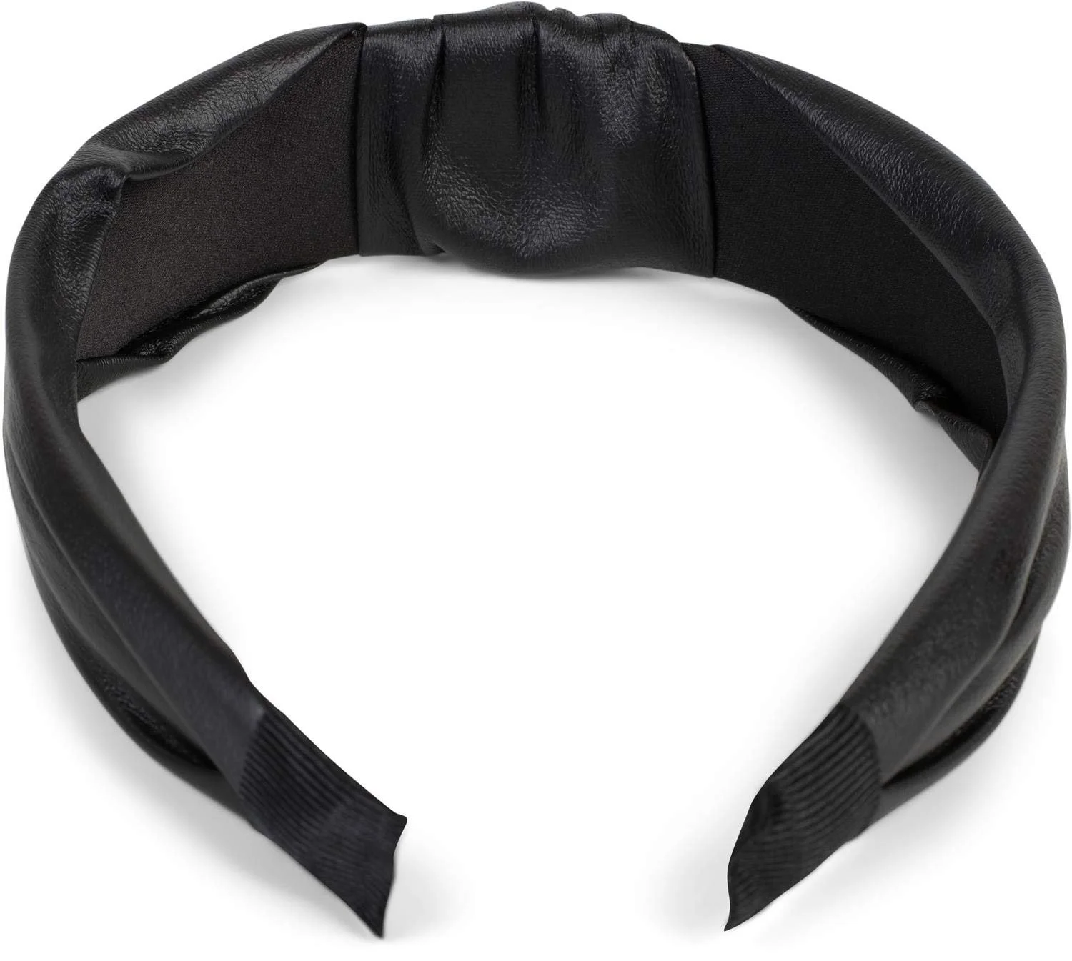 Обруч styleBREAKER з вузлом, штучна шкіра, ретро стиль, чорний, фото №4