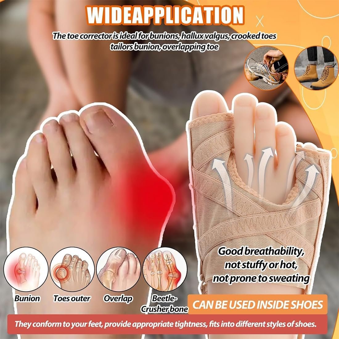 Пов'язка Hallux Valgus Пара 1шт, Корекція Hallux Valgus, фото №6