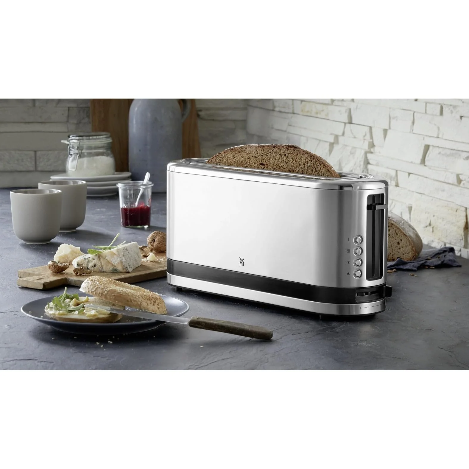 Тостер WMF Kcuchenminis Long Slot з інтегрованою підставкою для підігріву булочок, фото №9