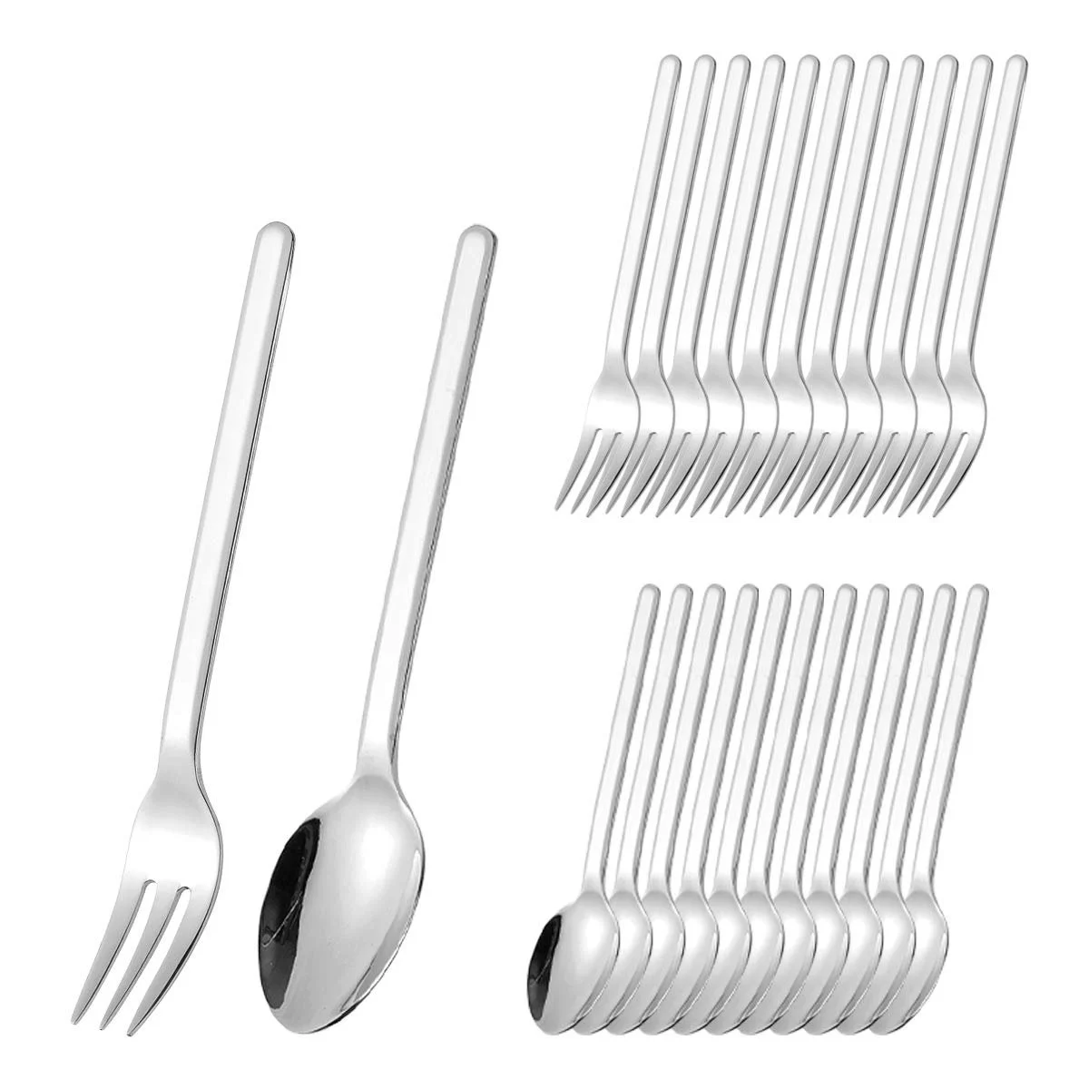 Ложки кофейные и вилки для торта Esmeyer Bettina 18/10 полированная нержавеющая сталь, упаковка 12 штук, фото №1 Ложки кофейные и вилки для торта Esmeyer Bettina 18/10 полированная нержавеющая сталь, упаковка 12 штук, фото №1