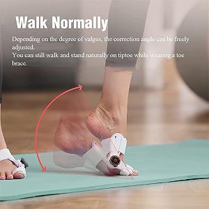 Коректор вальгусної деформації, ортопедичний для великого пальця ноги з 3D кнопкою, регулюванням кута, точною шкалою, гнучким обертанням на 180 synthetic.ua - Фото 1